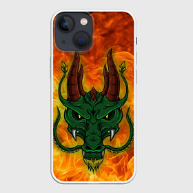 Чехол для iPhone 13 mini с принтом Японский дракон | Japanese Dragon в Курске,  |  | dragon | fire | japanese dragon | monster | драго | дракон | монстр | огнедыщащий | огонь | прикольная картинка | чудовище | японский дракон | ящерица