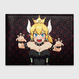 Обложка для студенческого билета с принтом EX Bowsette в Курске, натуральная кожа | Размер: 11*8 см; Печать на всей внешней стороне | bowsette | mario | nintendo | princess | баузета | марио | нинтендо