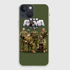 Чехол для iPhone 13 mini с принтом Арма   Arma, военный симулятор в Курске,  |  | arma | arma tactics | army | khaki | machine | soldiers | tactical | war | автоматы | арма | армия | военный симулятор | война | оружие | симулятор | солдаты | стрелялки | тактические | хаки
