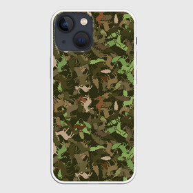 Чехол для iPhone 13 mini с принтом Лоси в дубовом лесу в Курске,  |  | hunter | hunting | дубовый лес | егерь | звери | капканы | лес | оружие | охота | охота на лося | охотник | ружьё