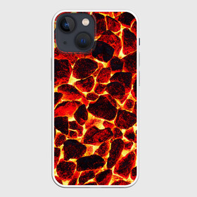 Чехол для iPhone 13 mini с принтом КАМНИ В МАГМЕ | ROCKS IN MAGMA в Курске,  |  | abstract | fire | high temperature | lava | magma | magmatic | melt | texture | абстракция | высокая температура | камни в магме | лава | магма | магматический | магмовый | огонь | расплав | текстура