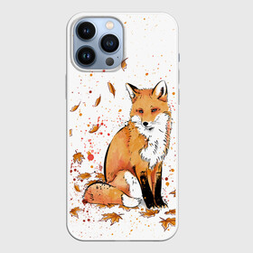 Чехол для iPhone 13 Pro Max с принтом ЛИСА В ЛИСТЬЯХ   ОСЕННЕЕ НАСТРОЕНИЕ   FOX IN THE FOREST в Курске,  |  | autumn | forest | fox | животные | звери | лес | лиса | листья | музыка | ноты | осень | песни | природа