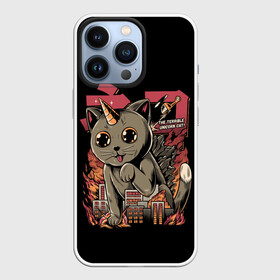 Чехол для iPhone 13 Pro с принтом АНИМЕ КОТ ЕДИНОРОЖЕК в Курске,  |  | Тематика изображения на принте: anime | cat | city | japan | manga | unicorn | аниме | великан | город | единорог | звери | кот | котик | манга | милый | монстр | пушистый | япония