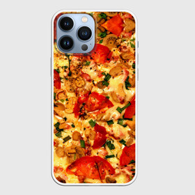 Чехол для iPhone 13 Pro Max с принтом Пицца с грибами в Курске,  |  | baked | cheese | food | herbs | italian | mushrooms | onions | pizza | tomatoes | грибы | еда | запечённые | зелень | итальянская | лук | пицца | помидоры | сыр