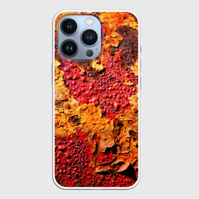 Чехол для iPhone 13 Pro с принтом Живопись коррозии металла в Курске,  |  | art | bubbles | corrosion | metal | old | paint | painting | pop art | rust | арт | живопись | искусство | коррозия | краска | металл | пузыри | ржавчина | старая