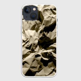 Чехол для iPhone 13 с принтом Мягкая мятая бумага в Курске,  |  | crumpled | gray | packaging | paper | soft | texture | wrinkled | бумага | мягкая | мятая | помятая | серая | текстура | упаковочная