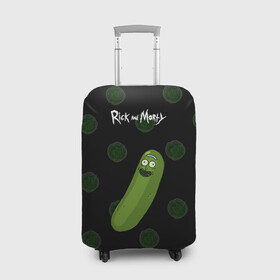 Чехол для чемодана 3D с принтом Rick Pickle в Курске, 86% полиэфир, 14% спандекс | двустороннее нанесение принта, прорези для ручек и колес | morty | pickle | ram | randm | rick | rick and morty | злой морти | злой рик | морти | мультфильмы | огурец | портал рик и морти | рик | рик и морти | рик огурец | рик огурчик | сыендук