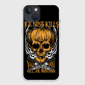 Чехол для iPhone 13 с принтом Ice Nine Kills, You Cant Kill The Boogeyman в Курске,  |  | heavy metal | ice nine | ice nine kills | ink | you cant kill the boogeyman | группы | метал | музыка | рок | тыква | череп