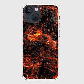 Чехол для iPhone 13 mini с принтом Горящая лава в Курске,  |  | burning | fire | flowing | lava | plasma | streaks | texture | waves | волны | горящая | лава | огонь | плазма | разводы | текстура | течет