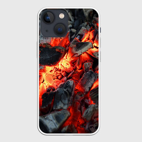 Чехол для iPhone 13 mini с принтом Древесные угли в Курске,  |  | ash | bonfire | coals | fire | heat | nature | smoldering | tourism | woody | древесные | жар | костер | огонь | пепел | природа | тлеющие | туризм | угли