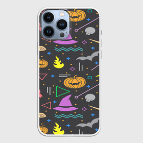 Чехол для iPhone 13 Pro Max с принтом Уютный Halloween в Курске,  |  | halloween | ведьма | летучая мышь | тыква | хэллоуин