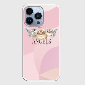 Чехол для iPhone 13 Pro с принтом Кошечки   ангелы в Курске,  |  | angels | ангел | ангелы | кот | котенок | котик | кошка | милая