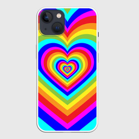 Чехол для iPhone 13 с принтом Цветные сердца | Colored hearts в Курске,  |  | 00s | 2000s | 70s | 80s | 90s | aesthetic | bratz | colour | cow | cute | funny | girl | girly | glitter | grunge | heart | indie | meme | memes | pastel | pink | pinterest | popular | rainbow | retro | tiktok | trending | trendy | tumblr | vintage | vsco