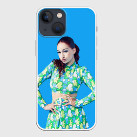Чехол для iPhone 13 mini с принтом Bhad babie blue в Курске,  |  | Тематика изображения на принте: bhad bhabie | danielle bregoli | hip hop | rap | rep | бхад бхайби | даниэлла бреголи | исполнители | исполнитель | музыка | реп