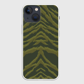 Чехол для iPhone 13 mini с принтом Милитари шкура тигра в Курске,  |  | Тематика изображения на принте: tiger | tiger fur | tiger hide | tiger texture | камуфляж | милитари | текстура тигра | тигр | тигровая