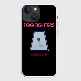 Чехол для iPhone 13 mini с принтом Saint Cecilia   Foo Fighters в Курске,  |  | ff | foo fighters | альтернативный | группа | дэйв грол | крис шифлетт | метал | музыка | надпись | нэйт мендел | постгранж | пэт смир | рок | тейлор хокинс | фу файтерс | фф | хард | хардрок