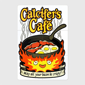 Магнитный плакат 2Х3 с принтом Calcifer cook в Курске, Полимерный материал с магнитным слоем | 6 деталей размером 9*9 см | Тематика изображения на принте: anime | bacon | calcifer | cook | eggs | studio ghibli | аниме | бекон | кальцифер | повар | студия дзибли | яйца