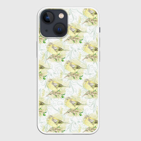 Чехол для iPhone 13 mini с принтом Маленькие птички в Курске,  |  | весна | лето | паттерн | птенец | птица | птицы | птички