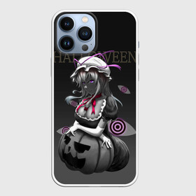 Чехол для iPhone 13 Pro Max с принтом Черная ведьма с тыквой в Курске,  |  | big breasts | black | halloween | happy halloween | holiday | neckline | pumpkin | witch | young | большая грудь | ведьма | декольте | молодая | праздник | тыква | хэллоуин | черная