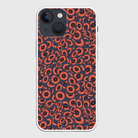 Чехол для iPhone 13 mini с принтом Абстракция квадраты и круги в Курске,  |  | abstraction | shapes | squares | абстракция | квадраты | круги | оранжевый | принт | серый | фигуры | черный