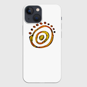 Чехол для iPhone 13 mini с принтом Дух Лета в Курске,  |  | Тематика изображения на принте: волшебство | желтое | круглое | символ | этника