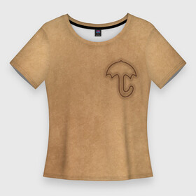 Женская футболка 3D Slim с принтом Зонтик Игра в кальмара в Курске,  |  | netflix | ojingeo geim | squid game | дорама | игра на выживание | сладкие соты