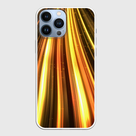 Чехол для iPhone 13 Pro Max с принтом Vzlet в Курске,  |  | Тематика изображения на принте: желтый | лучи | неон | неоновый | оранжнвый | полосы
