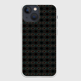 Чехол для iPhone 13 mini с принтом Абстракция из многоугольников и линий в Курске,  |  | abstraction | lines | polygons | абстракция | бирюзовый | коричневый | линии | многоугольники | молодежный | фигуры | черный