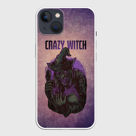 Чехол для iPhone 13 с принтом Crazy Witch в Курске,  |  | halloween | арт | ведьма | графика | мистика | праздник | ужасы | хэллоуин