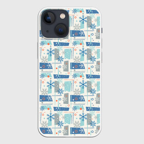 Чехол для iPhone 13 mini с принтом Зимний Дизайн в Курске,  |  | merry christmas | дед мороз | ёлка | зима | мороз | новый год | подарок | праздник | рождество | с новым годом | сантаклаус | снег | снеговик | снегурочка | снежинки | снежные узоры | узоры