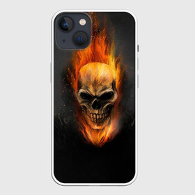 Чехол для iPhone 13 с принтом Призрак в огне в Курске,  |  | арт | всадник | огонь | призрак | серый