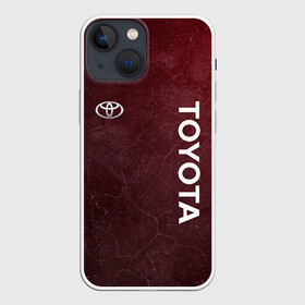 Чехол для iPhone 13 mini с принтом TOYOTA | RED GRUNGE в Курске,  |  | 2021 | auto | red grunge | sport | toyota | авто | автомобиль | автомобильные | бренд | марка | машины | спорт | тоета | тойота