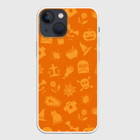 Чехол для iPhone 13 mini с принтом ТЕПЛЫЙ ХЕЛЛОУИН в Курске,  |  | bones | ghost | halloween | haloween | pumpkin | skull | кости | приведение | призрак | скелет | тыква | хеллоин | хеллоуин | хелоин | хелоуин | хоррор | хэллоин | хэллоуин | хэлоин | хэлоуин