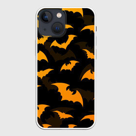 Чехол для iPhone 13 mini с принтом ЛЕТУЧИЕ МЫШИ НОЧЬ ХЕЛЛОУИН   HALLOWEEN NIGHT BATS в Курске,  |  | bats | bones | ghost | halloween | night | pumpkin | skull | кости | летучие мыши | ночь | приведение | призрак | скелет | тыква | хеллоуин | хоррор | хэллоуин