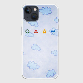 Чехол для iPhone 13 с принтом Ojingeo geim   Облака в Курске,  |  | game | korea | netflix | ojingeo | ojingeo geim | squid | squid game | игра в кальмара | кальмар | корея | облака | фигуры