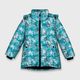 Зимняя куртка для девочек 3D с принтом Снежный Дизайн в Курске, ткань верха — 100% полиэстер; подклад — 100% полиэстер, утеплитель — 100% полиэстер. | длина ниже бедра, удлиненная спинка, воротник стойка и отстегивающийся капюшон. Есть боковые карманы с листочкой на кнопках, утяжки по низу изделия и внутренний карман на молнии. 

Предусмотрены светоотражающий принт на спинке, радужный светоотражающий элемент на пуллере молнии и на резинке для утяжки. | merry christmas | дед мороз | ёлка | зима | мороз | новый год | подарок | праздник | рождество | с новым годом | сантаклаус | снег | снеговик | снегурочка | снежинки | снежные узоры | узоры