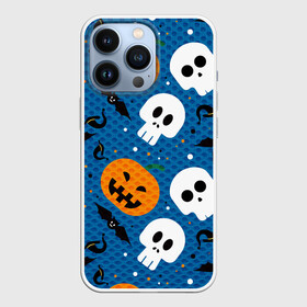 Чехол для iPhone 13 Pro с принтом ЧЕРЕПА И ТЫКВЫ | HALLOWEEN в Курске,  |  | halloween | haloween | pumpkin | skull | скелет | тыква | хеллоин | хеллоуин | хелоин | хелоуин | хэллоин | хэллоуин | хэлоин | хэлоуин