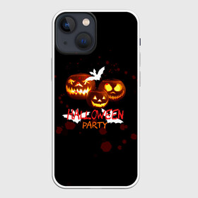 Чехол для iPhone 13 mini с принтом Кровавый Halloween в Курске,  |  | halloween | день всех святых | кровь | летучая мышь | тыква | хэллоуин