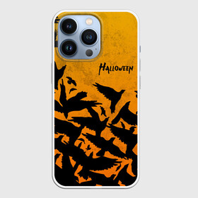 Чехол для iPhone 13 Pro с принтом ВОРОНЫ ХЕЛЛОУИН   CROWS HALLOWEEN в Курске,  |  | bats | bones | crow | ghost | halloween | pumpkin | skull | вороны | кости | летучие мыши | приведение | призрак | скелет | тыква | хеллоуин | хоррор | хэллоуин