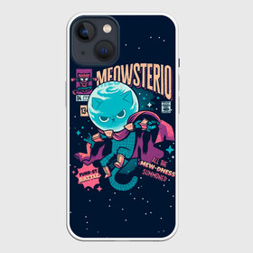 Чехол для iPhone 13 с принтом mysterio cat 3d в Курске,  |  | 3d | cat | comics | cute | hero | kitten | kitty | mysterio | mysterio cat 3d | retro | spider | villain | звезды | комиксы | космос | кот | коты | кошка | кошки | мистика