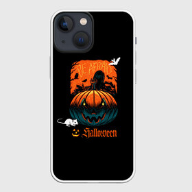 Чехол для iPhone 13 mini с принтом Кладбище Halloween в Курске,  |  | 31 октября | halloween | день всех святых | летучая мышь | праздник | тыква | хэллоуин | хэлоуин