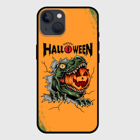 Чехол для iPhone 13 с принтом Т Рекс с тыквой в пасте | Хэллоуин в Курске,  |  | dino | dinosauria | halloween | haloween | t rex | ti rex | trex | дино | динозавр | парк юрского | т рекс | ти рекс | трекс | хеллоин | хеллоуин | хелоин | хелоуин | хэллоин | хэллоуин | хэлоин | хэлоуин | чудовище | юрский период