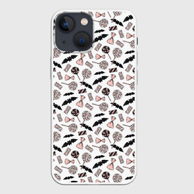 Чехол для iPhone 13 mini с принтом Patern Halloween 12 в Курске,  |  | 31 | bones | holiday | skull | spider | witches