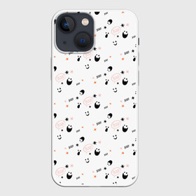 Чехол для iPhone 13 mini с принтом Patern Halloween 19 в Курске,  |  | Тематика изображения на принте: 31 | bones | holiday | skull | spider | witches