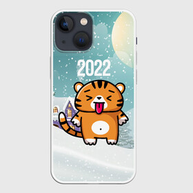 Чехол для iPhone 13 mini с принтом Новогодний тигренок 2022 в Курске,  |  | 2022 | год тигра | новый год | новый год 2022 | символ года | тигр | тигренок | тигрица | тигры