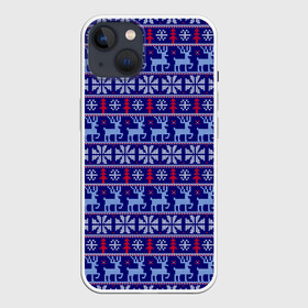 Чехол для iPhone 13 с принтом Very merry christmas and happy new year в Курске,  |  | вязание | новый год | олень | рождество | снежинка