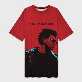 Платье-футболка 3D с принтом The red weekend в Курске,  |  | hip hop | rap | rep | the weekend | зэ викенд | зэ уикенд | исполнители | исполнитель | музыка | реп | эйбел тесфайу