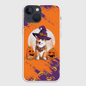 Чехол для iPhone 13 mini с принтом КОРГИ НА ХЭЛЛОУИНЕ в Курске,  |  | corgi | halloween | haloween | корги | пёс | рыжая | рыжая собака | собака | собакен | собачка | собачуха | хеллоин | хеллоуин | хелоин | хелоуин | хэллоин | хэллоуин | хэлоин | хэлоуин