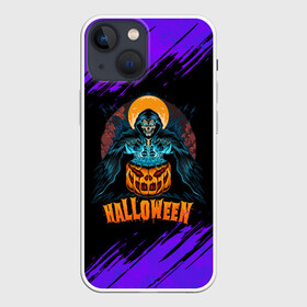 Чехол для iPhone 13 mini с принтом ВЕДЬМА КОЛДУЕТ НАД ТЫКВОЙ в Курске,  |  | halloween | haloween | pumpkin | witch | witch with pumpkin | ведьма | ведьма с тыквой | тыква | хеллоин | хеллоуин | хелоин | хелоуин | хэллоин | хэллоуин | хэлоин | хэлоуин