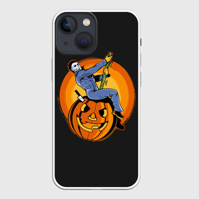 Чехол для iPhone 13 mini с принтом Тыква шар. Майкл в Курске,  |  | ball | halloween | jack | killer | knife | lamp | michael | myers | mystic | pumpkin | джека | лампа | майерс | майкл | мистика | нож | светильник | тыква | хэллоуин | шар